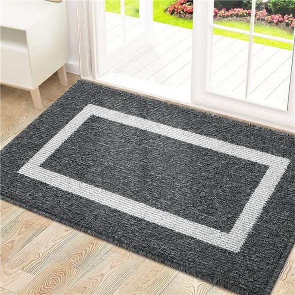 Indoor Door Mat, 32x20, Non-Slip Absorbent Resist Dirt Entrance Mat, Washable - Picture 1 of 6